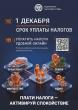 1 декабря срок уплаты налогов